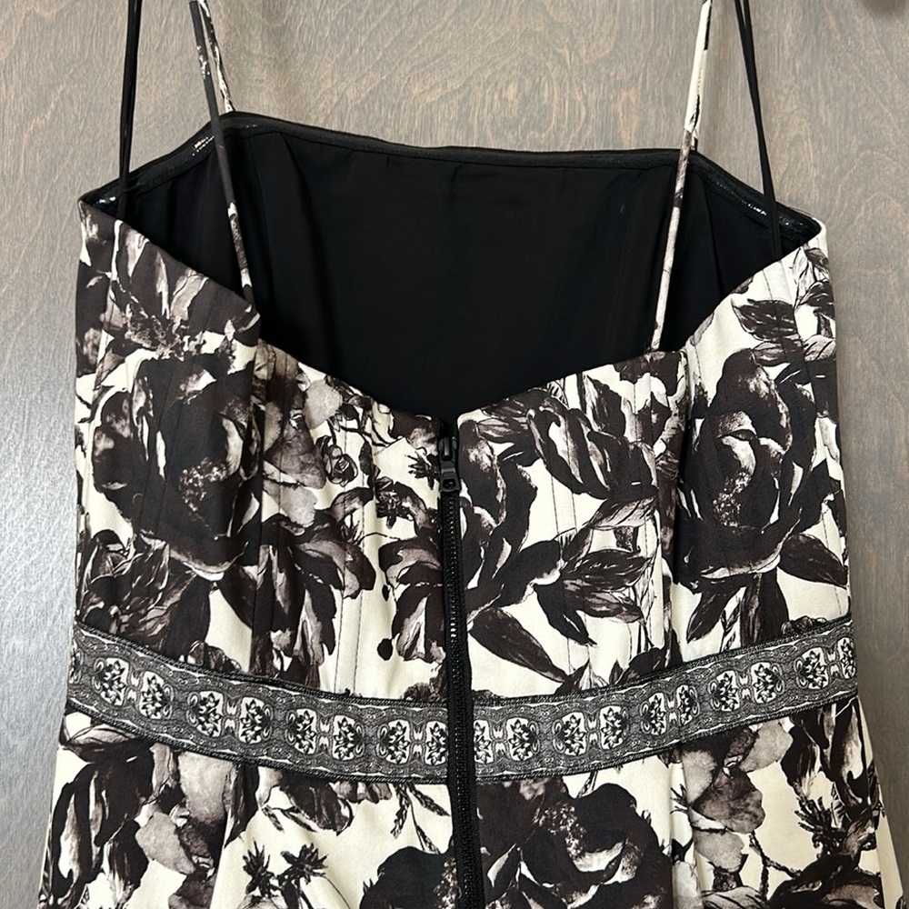NWT!!! Alice & Olivia Florence High Low Gown Maxi w/Elevated Floral Print - Picture 9 of 15